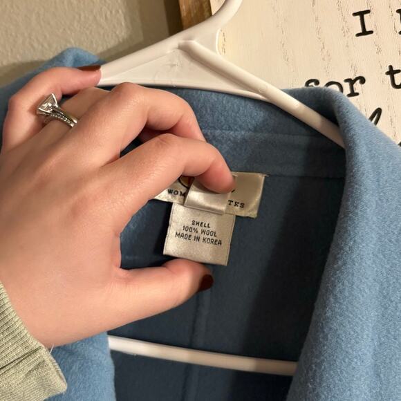 Talbots Woman’s Petite Powder Blue 100% Wool Jacket Size 16W - Picture 3 of 4